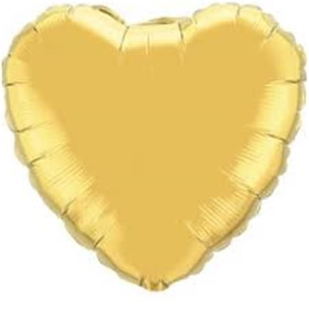 4 In. Metallic Gold Heart Foil Balloons